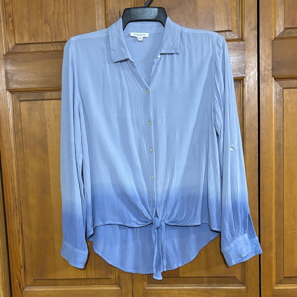 beachlunchlounge Light Blue Ombre Button-Down Shirt